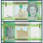 Джерси, 1 фунт 2010 - 2018 г, P-32b (HF, королева Елизавета II, башня Ле Хока в Сен-Клементе), UNC