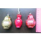 Лот. Новогодняя игрушка на ёлку СССР, елочная игрушка, кувшин, 3 шт.