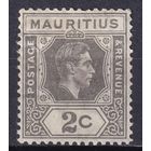 44.BrKM. Великобритания. Колонии. Маврикий. Георг VI. Стандарт. 2C. 1938 г. Mi.#203A.