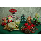 Новогодние свечи 7 шт + подсвечник + сувенир .