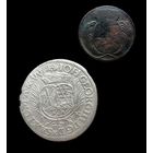 КУРФЮРШЕСТВО САКСОНИЯ - АЛЬБЕРТИН : 1/12 ТАЛЕРА 1691 Г., 1 ПФЕННИНГ 1735 Г.