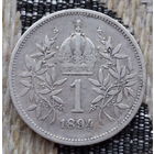 Австро-Венгрия 1 крона 1894 года. Корона. Серебро! Сторгуй за свою цену, предложи обмен!