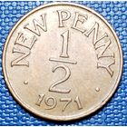 Гернси 1/2 нового пенни 1971 г.
