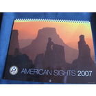 Перекидной настенный календарь  на 2007 г. "Американские достопримечательности" (США, 30 х 23 см)