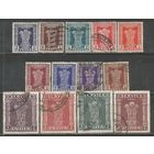 Индия. Скульптура льва. Капитель. Служебные марки. 1950г. Mi#117-18,120-30.