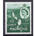 123.BrKSe. Великобритания. Колонии. Маврикий. Елизавета II. Местные мотивы. 10C. 1953 г. Mi.#247.
