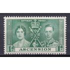 4.BrKS. Великобритания. Колонии. Асенсьон. Коронация Георга VI и Елизаветы. 1937 г. 1d. Mi.#36.