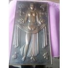 Чеканка-панно. Девушка с караваем.Урожай