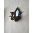 Красивый настенный подсвечник на одну свечу. СССР, вторая половина прошлого века.