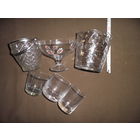 Посуда стеклянная из СССР,сосуд для льда,стаканы,корзинка,конфетница.С рубля.