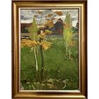 Гомонов В.К "В конце лета", 1976г. Картон, масло. Размер 31х43 см.