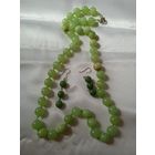 Бусы, серьги(нефрит)