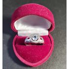 Перстень кольцо с нежноголубым камнем серебро 925 лот#1, С РУБЛЯ! МНОГО ЛОТОВ С РУБЛЯ БЕЗ МЦ!