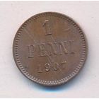 1 пенни 1907 год _состояние XF