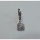 Серьга с маленькими кристаллами. 925 пр. Размер передней части 0.8-2.3 см. Европа.