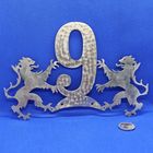 Старт с 1 Рубля !!! Старая Табличка адресная, уличная шильда номер дома 9 Львы  !!!