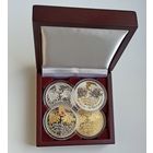 20 рублей 2017 Минск. 950 лет. Набор из 4 монет Серебро Ag925