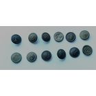 Немецкая номерная погонная пуговица. Номера с 1 по 13. Номер 9 отсутствует