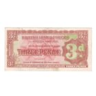 Британские армейские силы 3 пенса 1948 года. Состояние XF