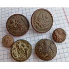 Пуговицы США, Англия. Сборный лот, 6 шт