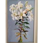 Картина Пешкун Василий "Белая лилия", х. м., 80х50см., 2016 год. ТОРГ