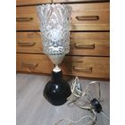 Лампа настольная ссср 70-е года. Керамика,  хрусталь