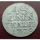 Пруссия. 1\48 талера 1778