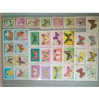 Марки мира, тема насекомые, 131 шт.