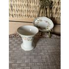 Ваза и Тарелочка Набор Нежные цветы Англия Wedgwood винтаж