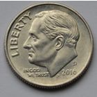 США, 10 центов (1 дайм), 2016 г. D
