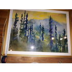 КАРТИНА  Большая акварель 20 века ссср  член С. Х.Литовской ССР