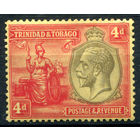Британские колонии - Тринидад и Тобаго - 1922/28г. - Британия, король Георг V, wz 4, 4 P - 1 марка - MH [Mi 102]. #4-B5-124-A-2