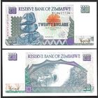 Зимбабве 20 долларов образца 1997 года UNC p7