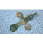 Крестик старинный, нательный. Бронза, литье.