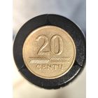 Литва 20 центов 1991