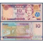 Фиджи, 10 долларов 2002 г., P-106 (BG, королева Елизавета II), UNC