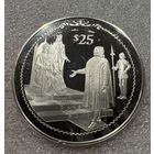 25 долларов 1992 21,5г серебро 925 пр 500 лет открытию нового света