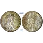 3 марки 1915 г. Саксен-Веймар-Эйзенах (1871 - 1918). Германия. 100 лет Великого Герцогства. NGC MS 64. Серебро. Редкие! КМ# 222