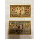 Нотгельд 25-50 пфеннигов. Германия. Веймарская республика Деренбург -0201