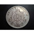 Франция 5 франков 1869 "BB" - Страсбург Ag900