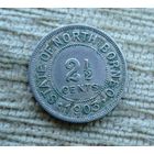 Werty71 БРИТАНСКОЕ СЕВЕРНОЕ БОРНЕО 2 1/2 ЦЕНТА 1903 2,5