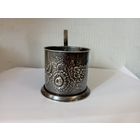 Подстаканник "Цветник,астры".Мельхиор.СССР.