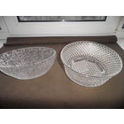 Салатницы хрустальные 2 шт.времён СССР,С рубля.