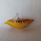 Ёлочная старая игрушка 12-1. Жёлтая птичка