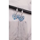 Лот С 1 РУБЛЯ! много лотов! Винтажные серьги из муранского стекла в виде сердечка