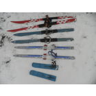 Ретро-лыжи Телеханы БССР,детские и подростковые 4 пары,для интерьера и не только времён СССР 70-80-е г.С рубля.