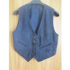 Жилет синий кожаный