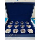 КОМПЛЕКТ СЕРЕБРЯНЫХ МОНЕТ "ЗНАКИ ЗОДИАКА". СЕРЕБРО. 20 РУБ Х12шт: ОВЕН, ТЕЛЕЦ, БЛИЗНЕЦЫ, РАК, ЛЕВ, ДЕВА, ВЕСЫ, СКОРПИОН, СТРЕЛЕЦ, КОЗЕРОГ, ВОДОЛЕЙ, РЫБЫ. 2013 ГОД. В ФУТЛЯРЕ.