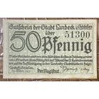 Нодгельд 50 пфеннигов 1921 год. Ландек. Веймарская республика