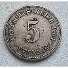 Германия 5 пфеннигов, 1904 А 2-12-4